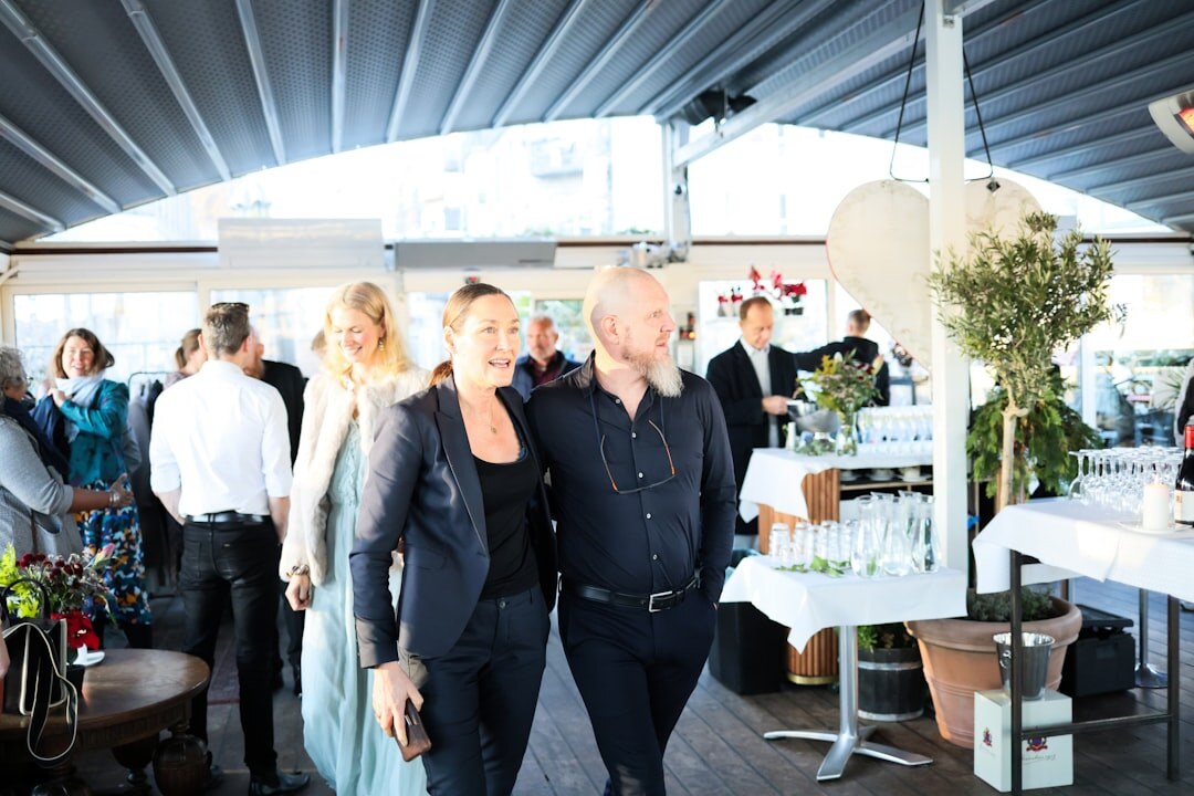 business people networking at event