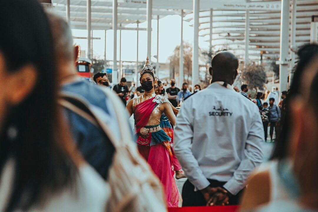 business people at event